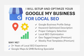 setup and optimize your google my business for local SEO