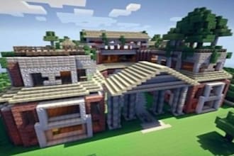 build minecraft base castle town and farm etc