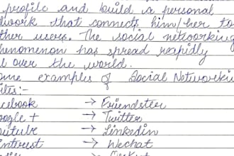 prepare handwritten notes and letters