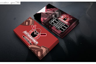 design modern cartoon barber logo and business card for shop