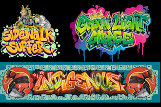do cannabis logo design or illustration in graffiti style