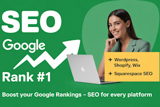 optimize wordpress seo, shopify, wix, squarespace, and more