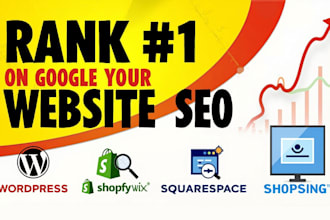 optimize wordpress seo, shopify, wix, squarespace, and more
