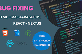 fix bugs in react, nextjs typescript, javascript, CSS app
