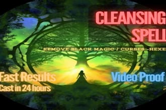 cast a powerful cleansing spell, black magic removal, and protection spell
