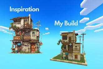build a structure and map in minecraft