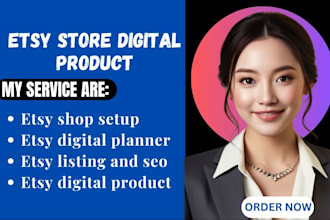setup etsy digital products shop, etsy digital product, etsy product listing SEO