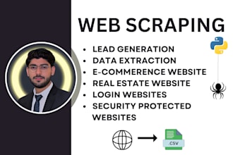 do lead generation, web scraping, data extraction, and selenium automation