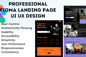design modern figma website, website mockup, figma wireframe