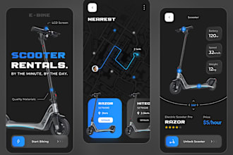develop e scooter app, taxi booking app, ev charging app, and ride sharing app