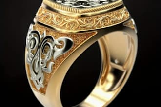 design and 3d model custom rings for you