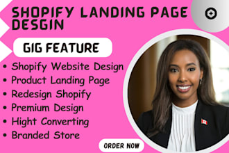 setup and design shopify landing page and shopify store and sales homepage