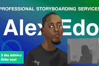 draw professional storyboard art for you