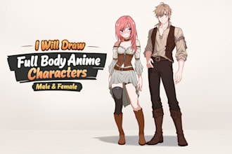 draw full body characters in my artstyle