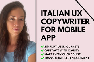 be your italian UX copywriter for mobile apps