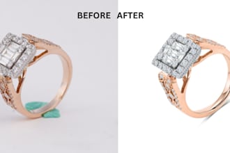 do high end jewelry photo retouching editing color correction professionally