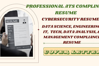 write professional cybersecurity resume tech IT and data analyst resume