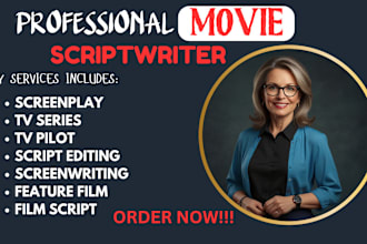 be scriptwriter, write movie script, screenplay, screenwriting, pilot, tv series