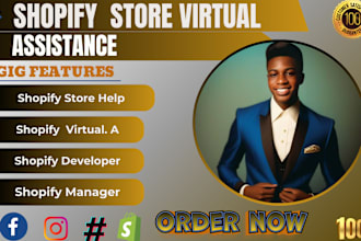 shopify virtual assistance help, store marketing manager