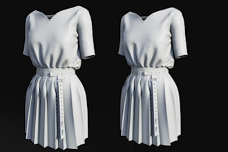 3d second life model 3d clothing mesh realistic fashion 3d garment design rig