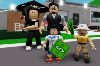 develop full roblox game, roblox script, model,  game map, obby game, puzzle,gui