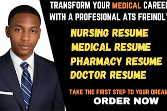 write medical, healthcare and nursing resume writing and cover letter