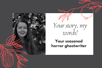 ghostwrite, rewrite a heart thumping horror story novel