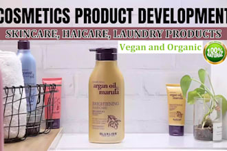 be your cosmetics chemist to develop organic and vegan cosmetic formulation