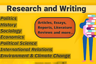 do research and writing on politics and social sciences