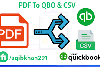 convert 4 bank statements pdf to qbo and CSV for quickbooks online