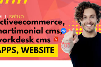 setup active ecommerce, matrimonial cms, workdesk cms webs