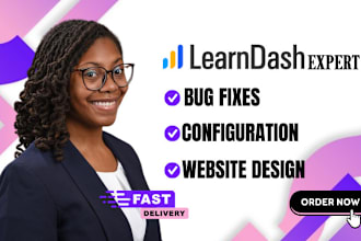 design and develop a learndash lms website with wordpress, learndash lms