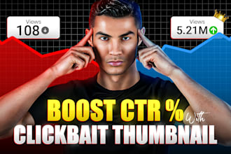 design attractive youtube miniature or thumbnail for you