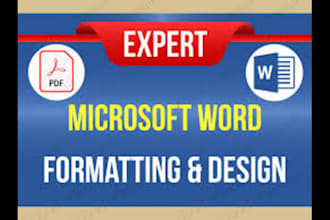 design,update and format your microsoft word document, formatting expert