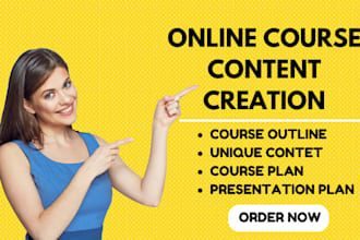 create online course content content creation lesson plan