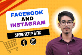 setup facebook shop, instagram shop and fix product issues