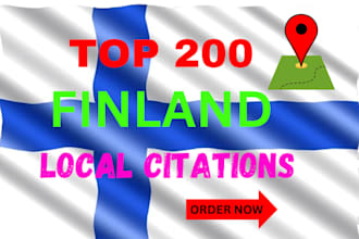 do finland top 200 local citation and directory submission for local seo