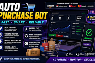do auto purchase bot, auto buying bot on any webiste with python