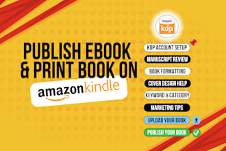 publish ebook and print book on amazon KDP professionally
