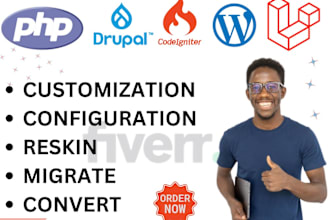 work on PHP tasks for drupal wordpress laravel and codeigniter