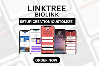 create a compelling linktree biolink landing page for your social media,business