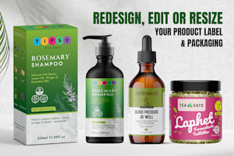 edit, resize, or redesign your product label and packaging