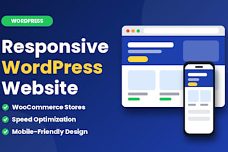 build a responsive wordpress website or woocommerce store