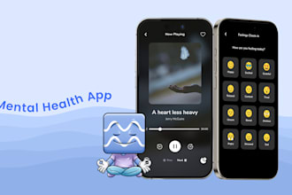 build a mental health app, personal wellness tracking app like calm