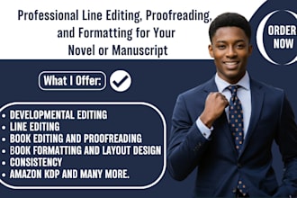 line edit, proofread your novel or manuscript, book editing, kdp book formatting