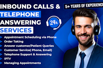 provide inbound call support and telephone answering service