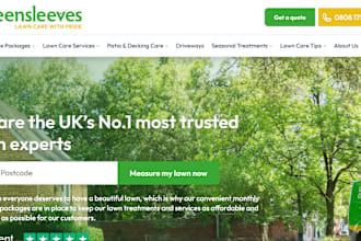 design a professional lawn care website, landscaping website, lawn care website