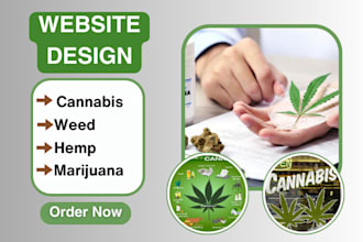 design cannabis marijuana cbd oil medical pharmacy organic weed website