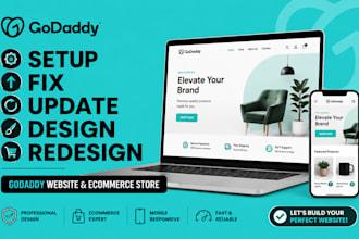setup fix update godaddy website design godaddy ecommerce store godaddy redesign