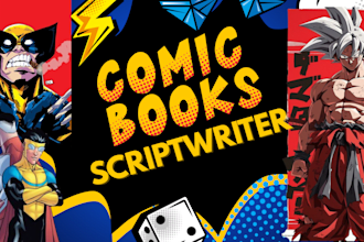 write script for your comic, manga, webtoon or anime, comic book script